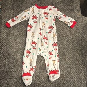 Festive Red and White Kids One Piece